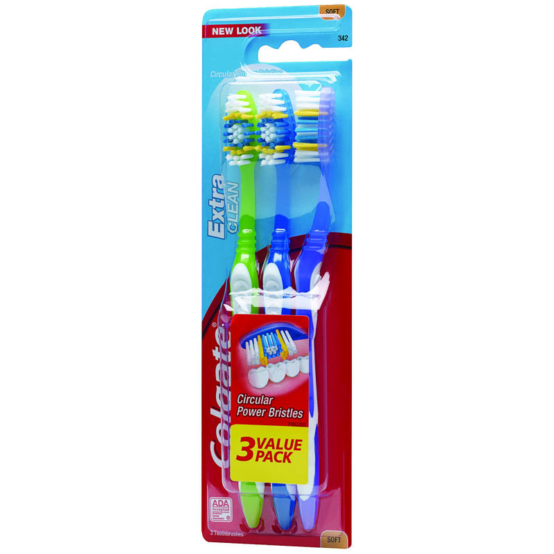Colgate Colgate Extra Clean Full Head ToothBrush, Soft Toothbrushes Firebrick