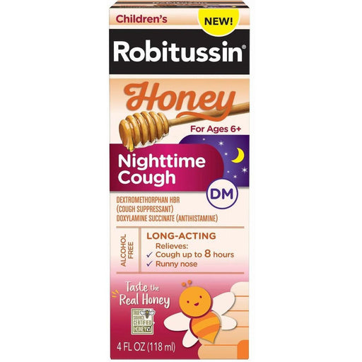 Robitussin Robitussin Children's Honey Nighttime Cough DM 4 Oz Respiratory Care Antique White