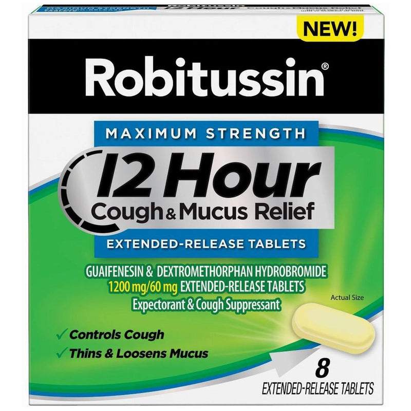 Robitussin Robitussin Maximum Strength 12 Hour Cough And Mucus Relief Tablets Personal Care Black