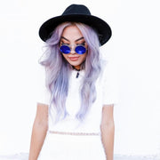zeroUV Steampunk Mirrored Lens Round Circle Flip Up Frame Sunglasses 8794 Sunglasses White Smoke Black Blue Revo,Silver Blue Revo,Gold Midnight,Gold Purple,Gold Blue