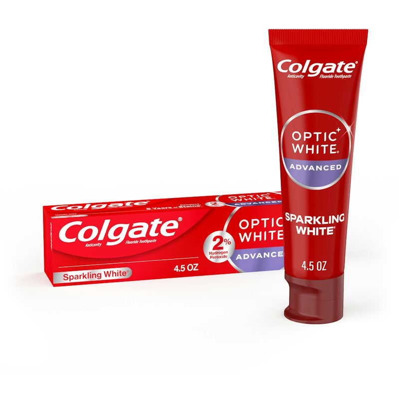Colgate Colgate Optic White Toothpaste, Anticavity Fluoride, Sparkling White, Advanced Toothpaste White Smoke