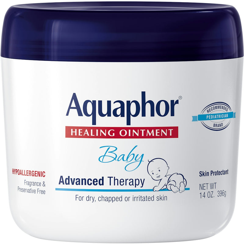 Aquaphor Aquaphor Baby Advanced Therapy Healing Ointment Skin Protectant Jar 14 Oz Diaper Rash Treatments White Smoke