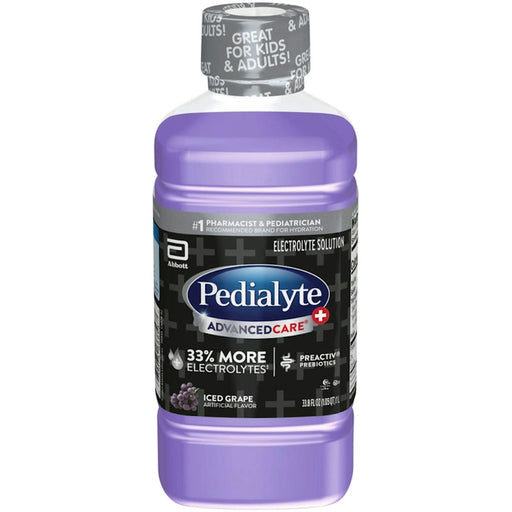 Pedialyte Pedialyte AdvancedCare Plus Electrolyte Solution - Iced Grape - 33.8 Fl Oz Baby & Toddler Furniture White Smoke