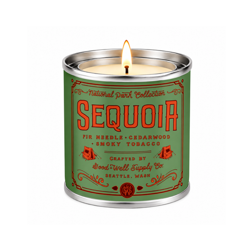 Good & Well Supply Co Sequoia National Park Candle Candles White Smoke Half Pint / 8oz / Cotton Wick,Pint / 14oz / Cotton Wick
