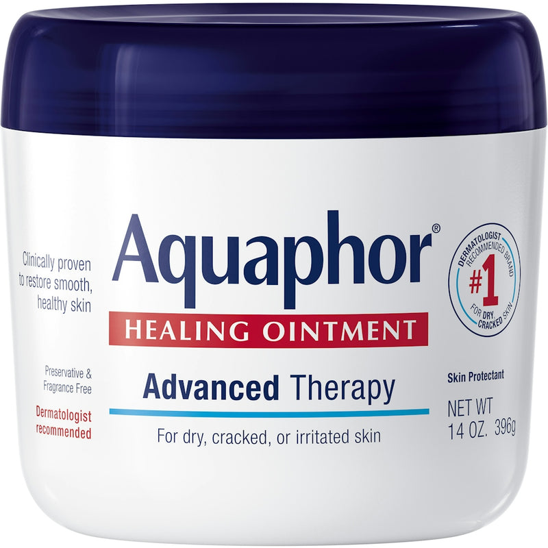 Aquaphor Aquaphor Healing Ointment, Advanced Therapy, For Dry, Cracked, Or Irritated Skin, 14 Ounce Lotion & Moisturizer White Smoke