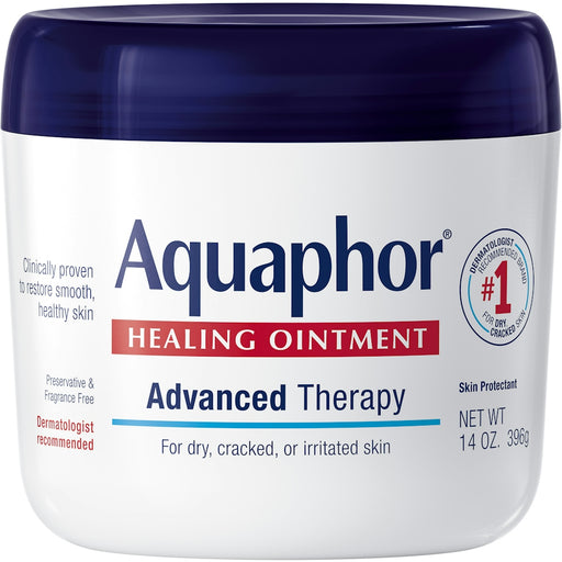 Aquaphor Aquaphor Healing Ointment, Advanced Therapy, For Dry, Cracked, Or Irritated Skin, 14 Ounce Lotion & Moisturizer White Smoke