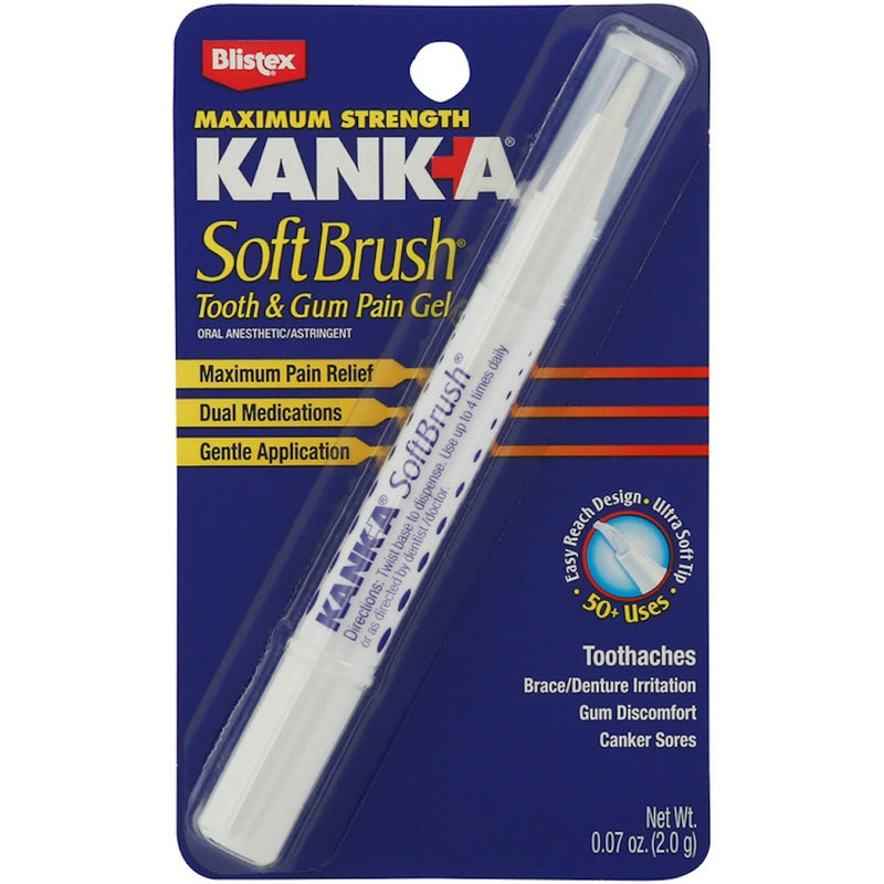 Kanka Kanka Soft Brush, Pain Gel, Tooth & Gum, Maximum Strength, 0.07 Oz Health & Beauty Midnight Blue