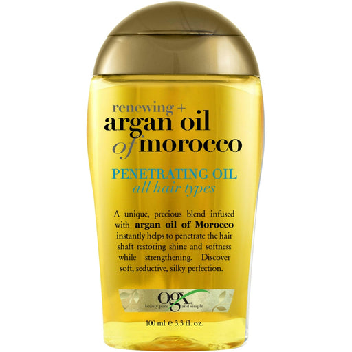 OGX OGX Organix Penetrating Oil For All Hair Types Renewing, Moroccan Argan Oil, 3.3 Oz Hair Oil White Smoke