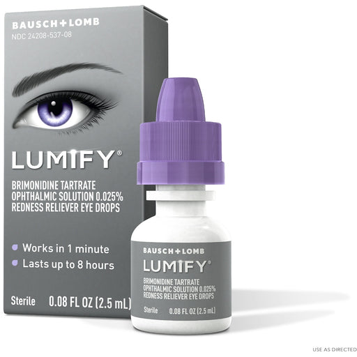 Lumify LUMIFY Redness Reliever Sterile Eye Drops – Bausch + Lomb, 0.08 fl oz Eye Drops & Lubricants White Smoke
