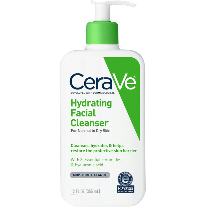 CeraVe CeraVe Hydrating Facial Cleanser For Normal To Dry Skin - 12 Fl Oz Facial Cleansers White Smoke