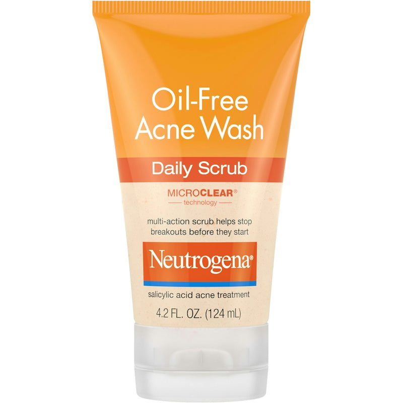 Neutrogena Neutrogena Oil-Free Acne Face Wash Daily Scrub With Salicylic Acid - 4.2 Fl Oz Health & Beauty White Smoke