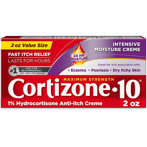 Cortizone 10 Cortizone-10 Intensive Moisture Anti-Itch Creme, Maximum Strength, 2 oz Medicine & Drugs Misty Rose