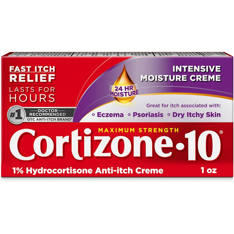Cortizone 10 Cortizone 10 Anti Itch Creme, Maximum Strength, Intensive Moisture Creme 1 Oz Health & Beauty Firebrick Default Title