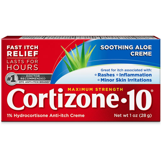 Cortizone Cortizone 10 Anti Itch Creme, Maximum Strength 1 Oz Medicine & Drugs Firebrick