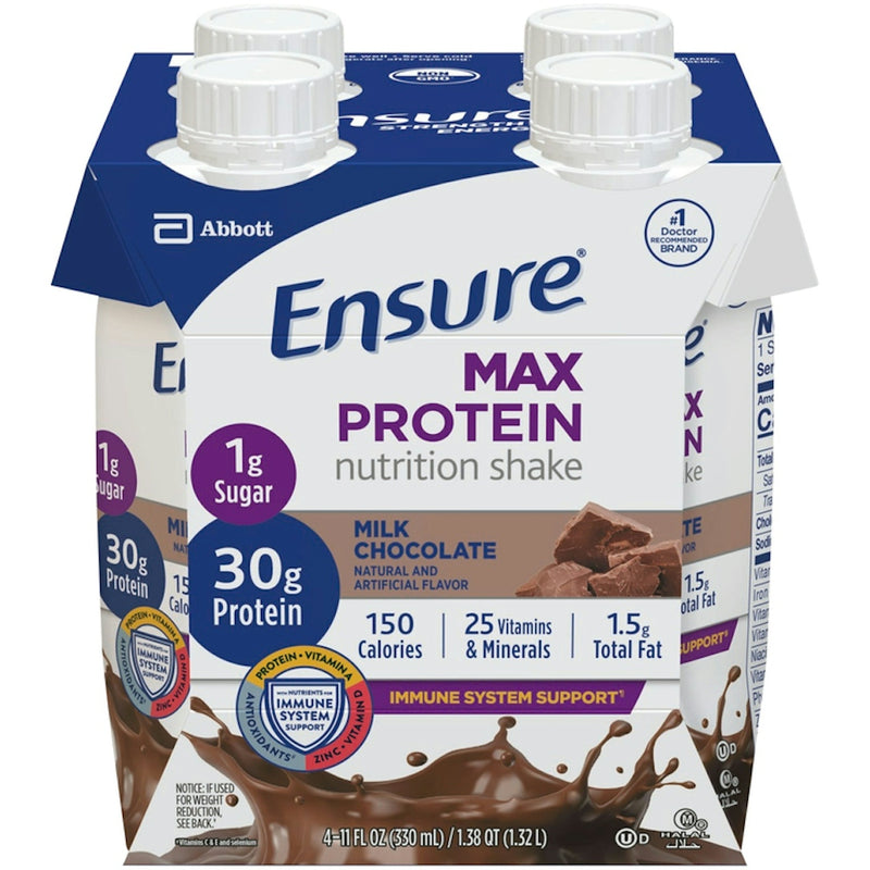 Ensure Ensure Max Protein Milk Chocolate Nutrition Shake  11 Fl Oz - 4 Cartons Fitness & Nutrition White Smoke