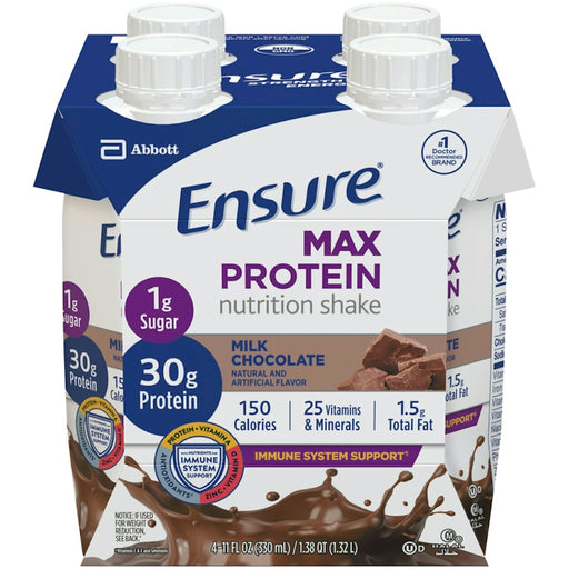 Ensure Ensure Max Protein Milk Chocolate Nutrition Shake  11 Fl Oz - 4 Cartons Fitness & Nutrition White Smoke