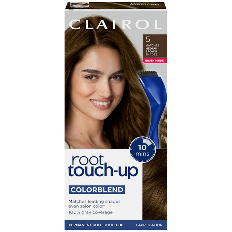 Clairol Clairol Nice 'N Easy Root Touch-Up Permanent Hair Color, 005 Medium Brown, 1 Kit Hair Color Black