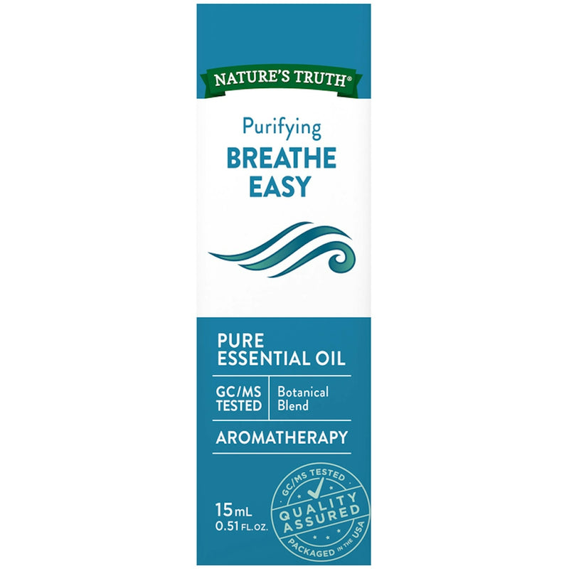 Nature's Truth Nature's Truth Essential Oil, Pure, Breathe Easy, Purifying 0.51 Fl Oz Health & Beauty White Smoke