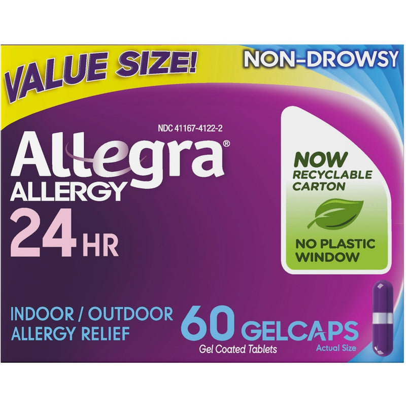 Allegra Allegra Allergy  24 Hour 180 Mg, Gelcaps 60 Ct Health & Beauty Dark Slate Blue