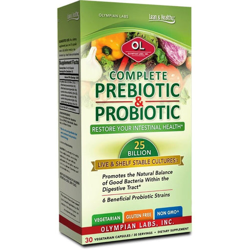 Olympian Labs Olympian Labs Complete Prebiotic & Probiotic, 30 Vegetarian Capsules Vitamins & Supplements Seashell