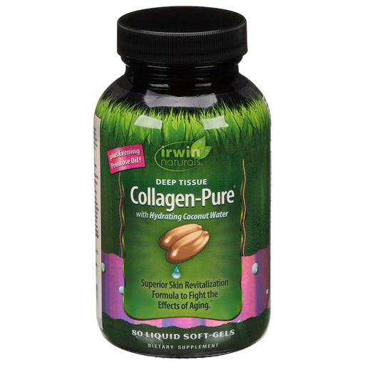 Irwin Naturals Irwin Naturals Deep Tissue Collagen-Pure Dietary Supplement Liquid Soft-Gels - 80ct Vitamins & Supplements Black