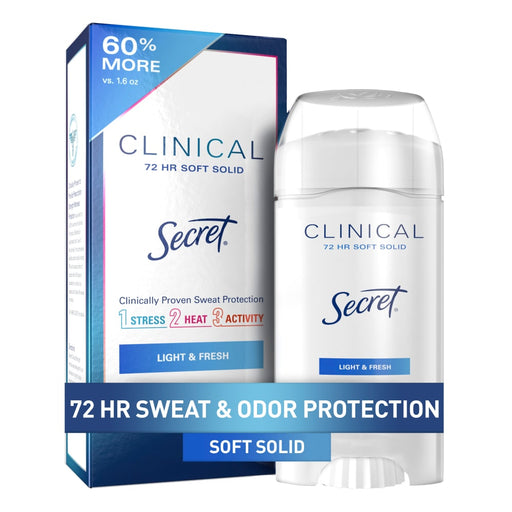 Secret Secret Clinical Strength Light And Fresh Soft Solid Antiperspirant & Deodorant 2.6 oz Deodorant White Smoke