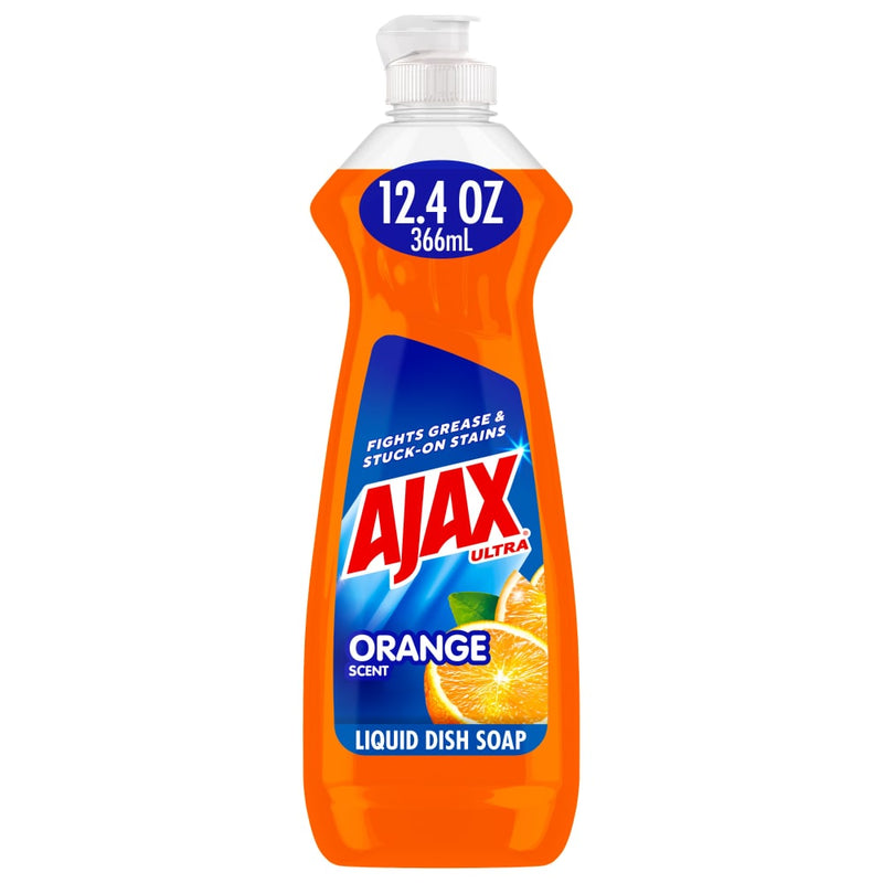 Ajax Ajax Dish Liquid, Orange Scent, Triple Action 12.4 Fl Oz Dish Detergent & Soap White Smoke