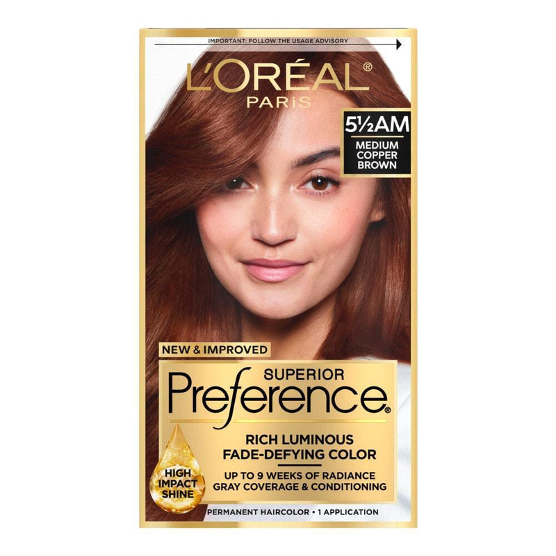 Superior Preference Superior Preference Fade-Defying Color And Shine System, Level 3 Permanent, Medium Copper Brown, 5 1/2 Warmer Hair Color Dark Slate Gray