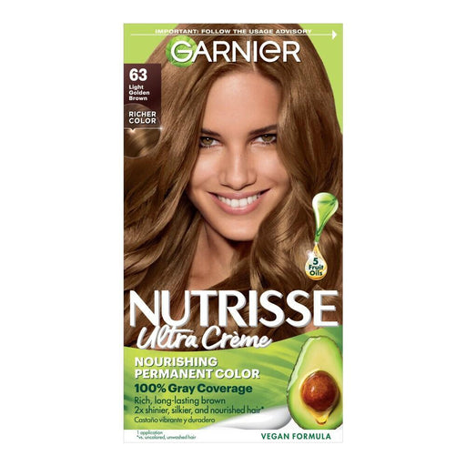 Nutrisse Garnier Nutrisse Nourishing Permanent Hair Color 63 Light Golden Brown Hair Color Black