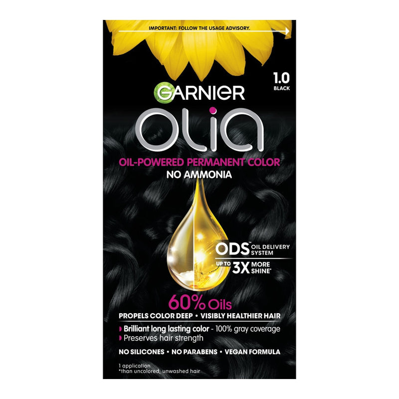 Garnier Olia Brilliant Color Black 1.0 Permanent Hair Color 1Ea Hair Color Black