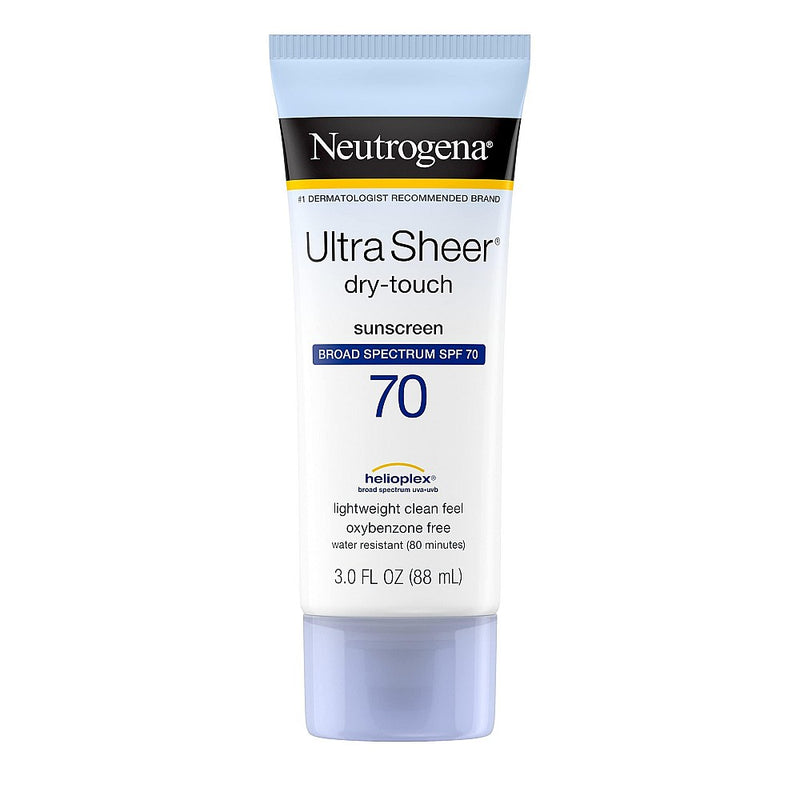 Neutrogena Neutrogena Ultra Sheer Dry-Touch Sunscreen Lotion, Broad Spectrum SPF 70, 3 Fl Oz Sunscreen White Smoke