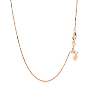 Bids.com 14k Rose Gold Adjustable Box Chain 0.7mm Necklaces White Smoke 22 / Rose Gold,One / Rose Gold