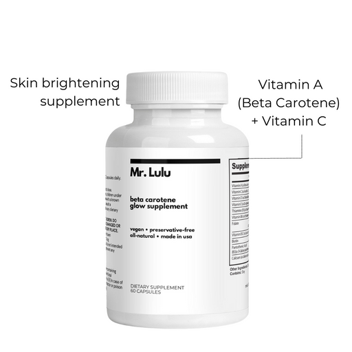 Mr. Lulu Skincare Beta Carotene Glow Supplement White Smoke SINGLE,2-PACK Save $5