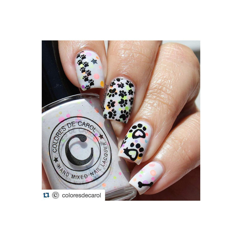 UberChic Beauty Furry Best Friends Stamping Plate Gray