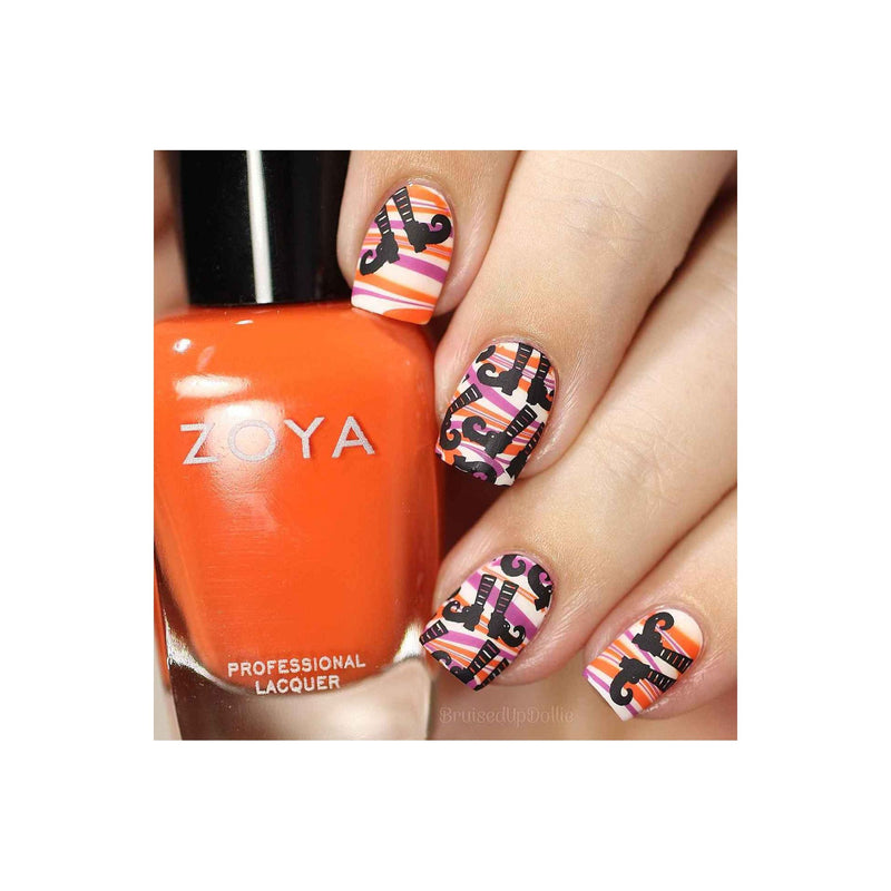 UberChic Beauty Halloween-02 Stamping Plate Dark Salmon