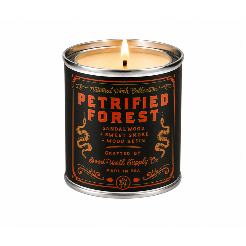 Good & Well Supply Co Petrified Forest National Park Candle Candles Black Half Pint / 8oz / Cotton Wick,Pint / 14oz / Cotton Wick