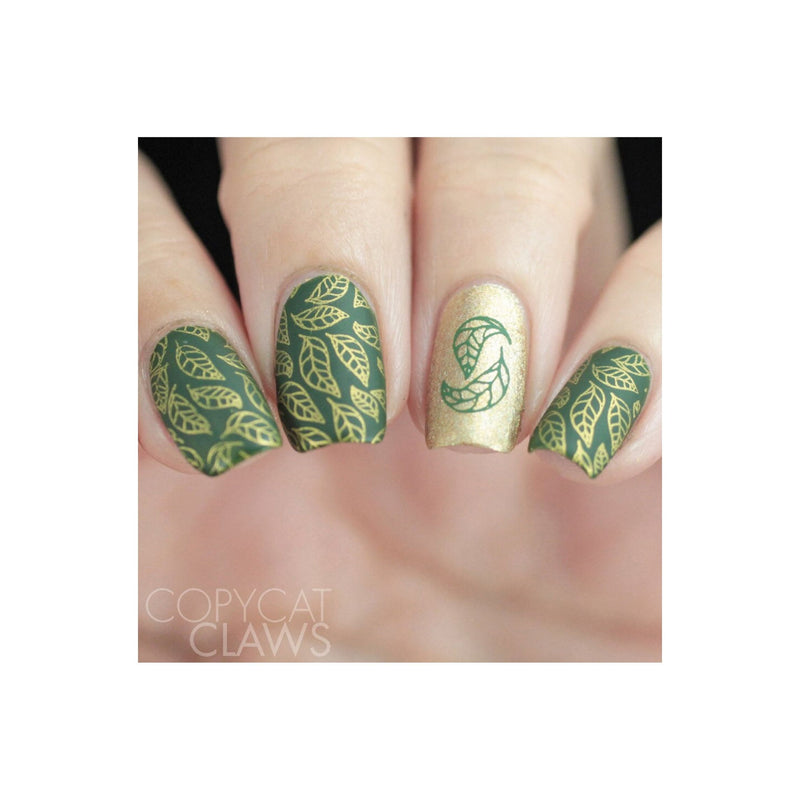 UberChic Beauty Lovely Leaves-02 Stamping Plate Rosy Brown