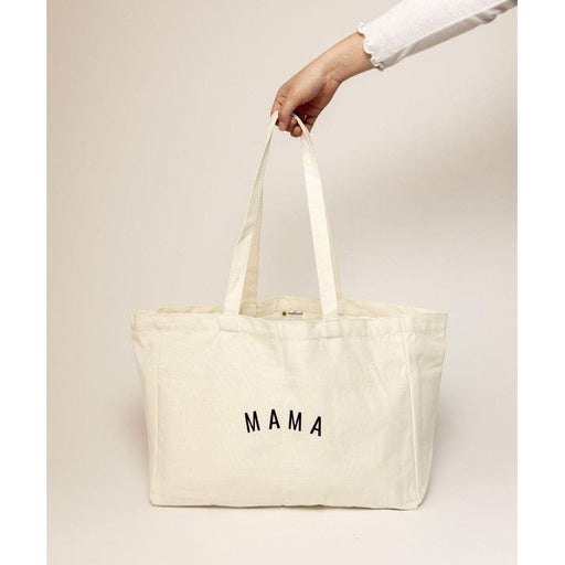 Sunflower Motherhood Mama Canvas Tote Bag Tote Bag Light Gray
