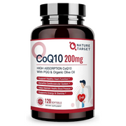Nature Target CoQ10 + PQQ + Olive Oil, 200mg, 120 Softgels CoQ10 White Smoke