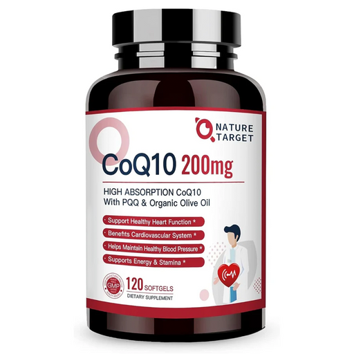Nature Target CoQ10 + PQQ + Olive Oil, 200mg, 120 Softgels CoQ10 White Smoke