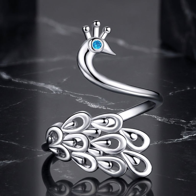 Bids.com 925 Sterling Silver Plated Platinum Pavé Setting CZ Ring for Women Rings Dim Gray