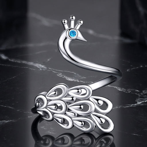Bids.com 925 Sterling Silver Plated Platinum Pavé Setting CZ Ring for Women Rings Dim Gray