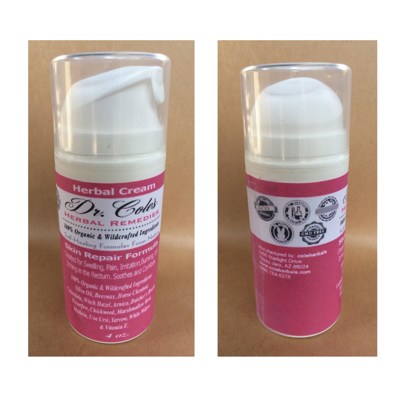 COLEHERBALS LLC 17 - Dr. Cole's Organic Skin Repair Herbal Cream Herbal Rosy Brown