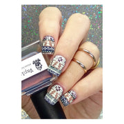 UberChic Beauty Holiday Spirit, (Christmas-01) Stamping Plate Rosy Brown
