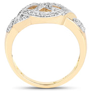 Bids.com 14K Yellow Gold Plated 0.21 Carat Genuine White Diamond .925 Sterling Silver Ring Rings White Smoke size 6.00,size 7.00,size 8.00,size 9.00