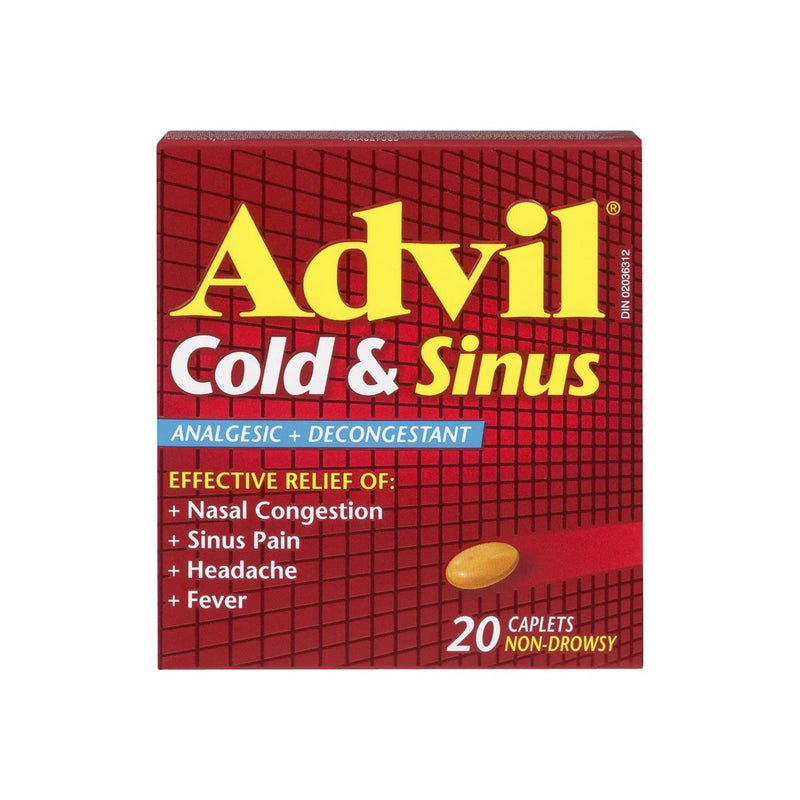 Advil ADVIL COLD SINUS PSE CAP 20CT Medicine & Drugs Brown