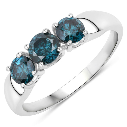 Bids.com 1.03 Carat Genuine Blue Diamond 14K White Gold Ring Rings White Smoke size 6.00,size 7.00,size 8.00,size 4.00