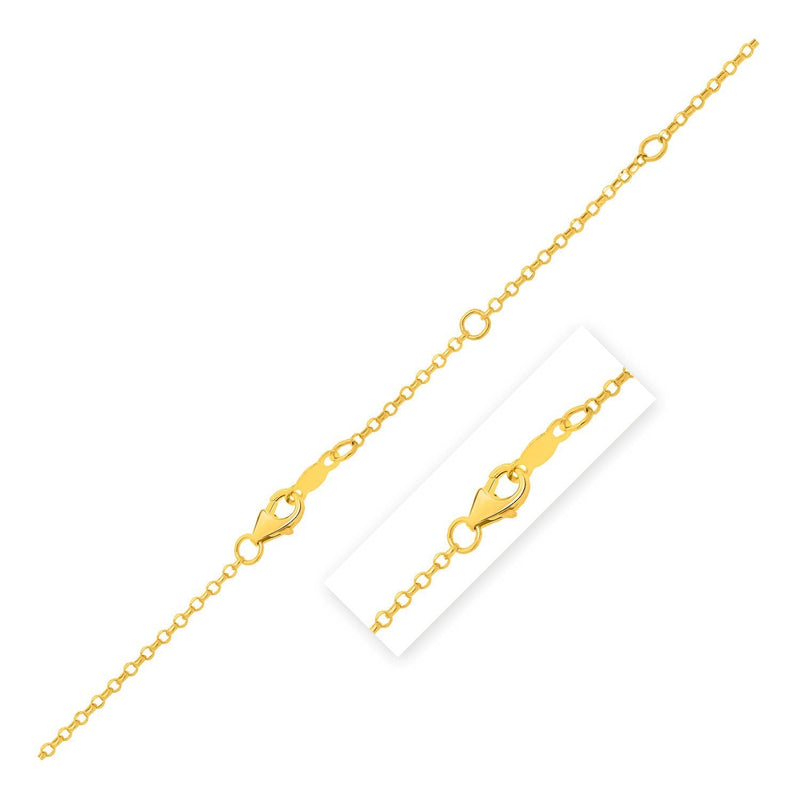 Bids.com Double Extendable Cable Chain in 14k Yellow Gold (1.40 mm) Necklaces White Smoke 18 / Yellow Gold