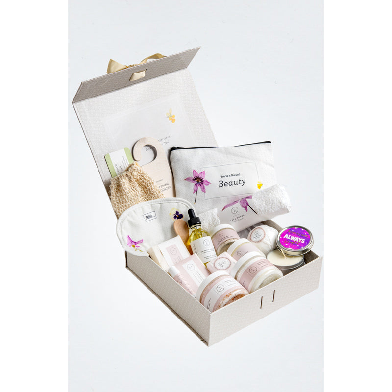 Lizush A Special Day Gift, Birthday Gift Basket, Lavender Natural Bath & Body Gift set for Her Lavender No,Yes
