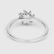 Bids.com 0.18 Carat Genuine White Diamond 14K White Gold Ring (E-F-G Color, SI Clarity) Rings Lavender size 7.00